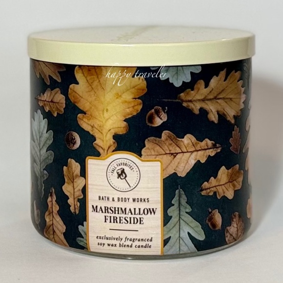 MARSHMALLOW FIRESIDE 3 Wick Candle - Picture 1 of 3
